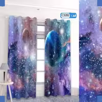 پرده تصویری طرح کهکشان راه شیری برند پرنا