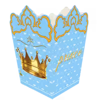 پاپ کورن تم تولد تاج آبی