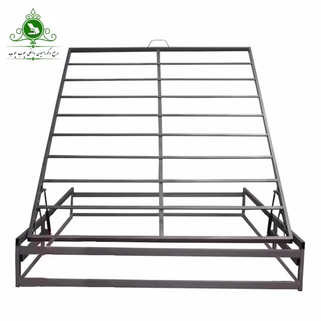 کفی تخت خواب دو نفره مدل جکدار تمام کلاف چهار گوش