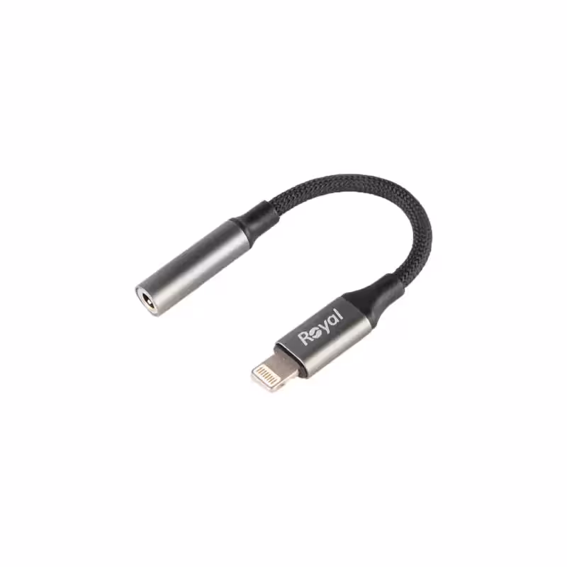تبدیل کابلی ROYAL RAL-100 IPHONE TO AUX 10CM - یاسین کامپیوتر