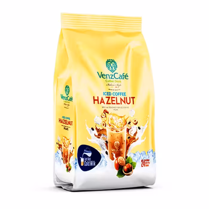 پودر قهوه با طعم فندق ونزکافه 552 گرمی بسته 24 عددی