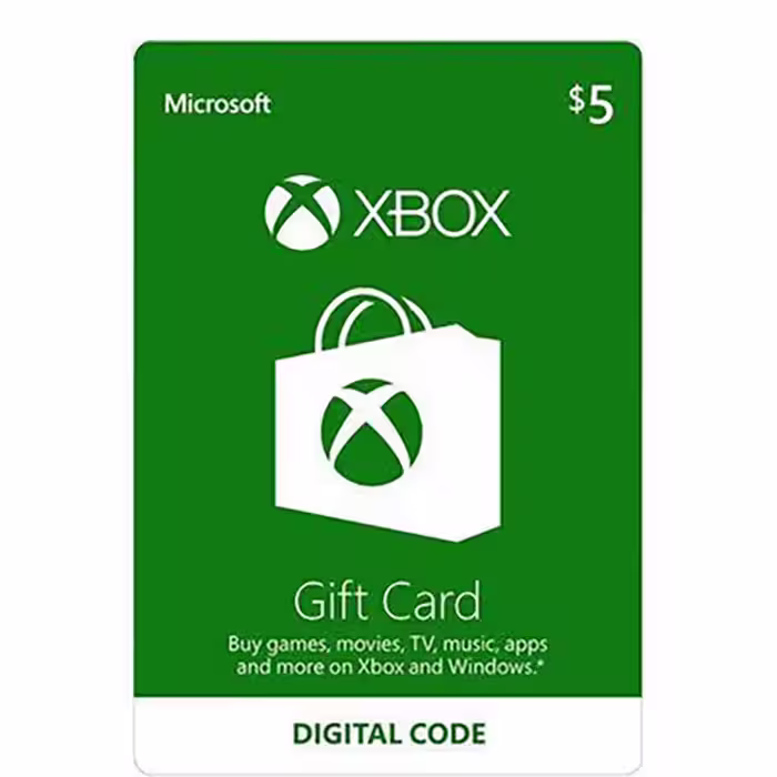 Microsoft XBOX 5$ Gift Card US