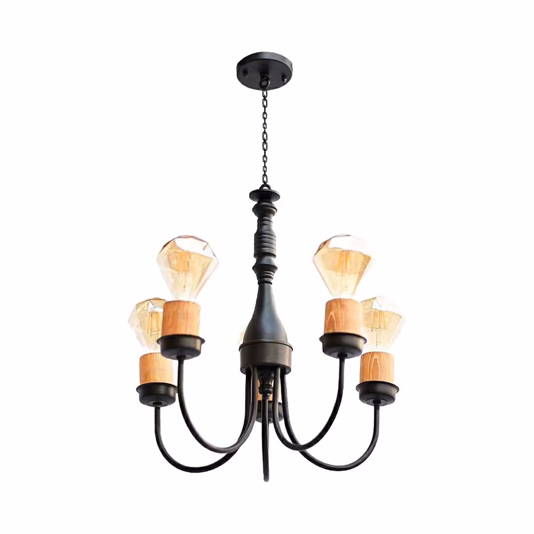 لوستر لوله خم 5 شعله