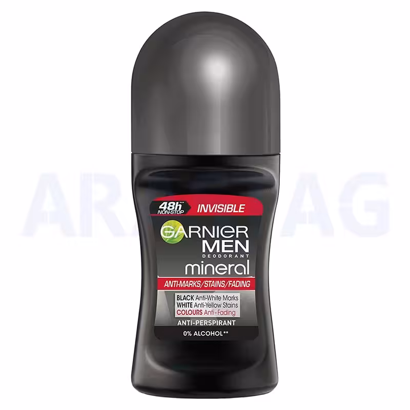 رول ضدتعریق 48 ساعته مردانه invisible ضد زردی گارنیر 50 میلی