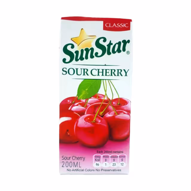 آبمیوه آلبالو سان استار 200 میلی لیتری