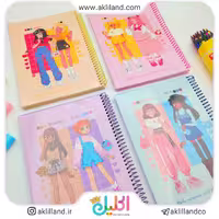 دفتر 80 برگ سیمی طلقی دخترانه BT21