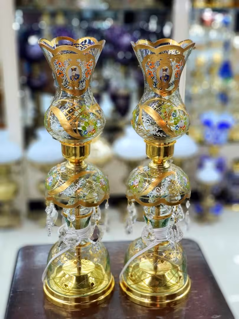 شمعدان جفتی لاله و ترنج عباسی