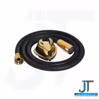 شلنگ توالت فنری ریز بافت مهره برنجی مشکی طلایی