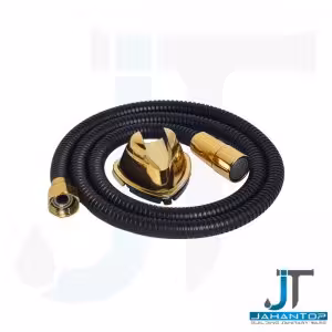 شلنگ توالت فنری ریز بافت مهره برنجی مشکی طلایی