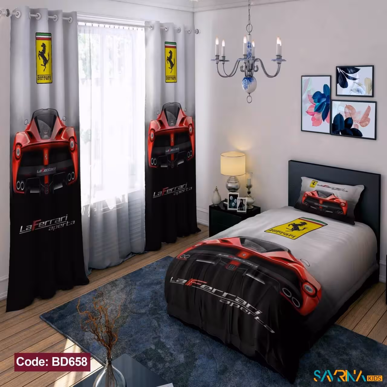 ست اتاق خواب پسرانه طرح ماشین فراری کد BD658