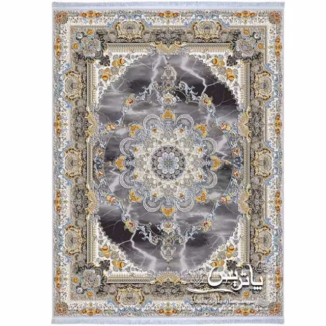 فرش پاتریس آتش هنر طوسی 1200 شانه