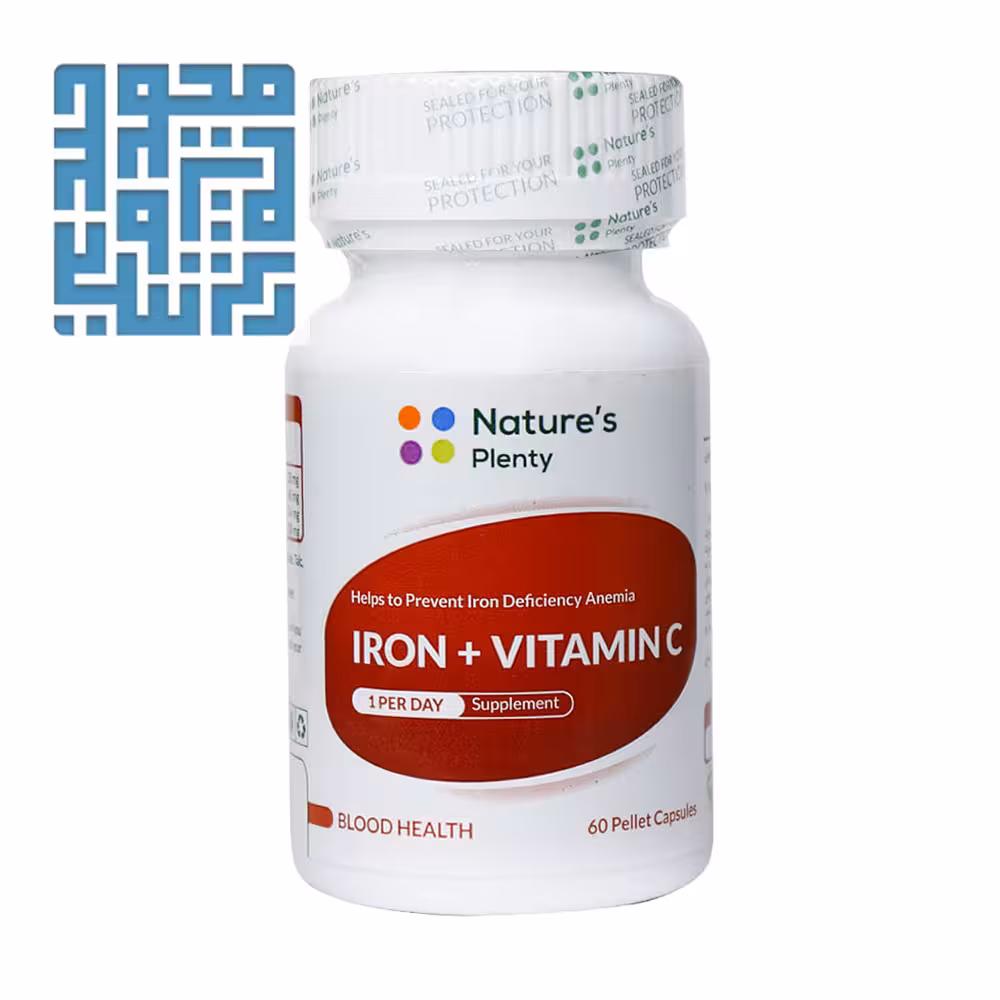خرید کپسول آهن و ویتامین C نیچرز پلنتی با بهترین قیمت