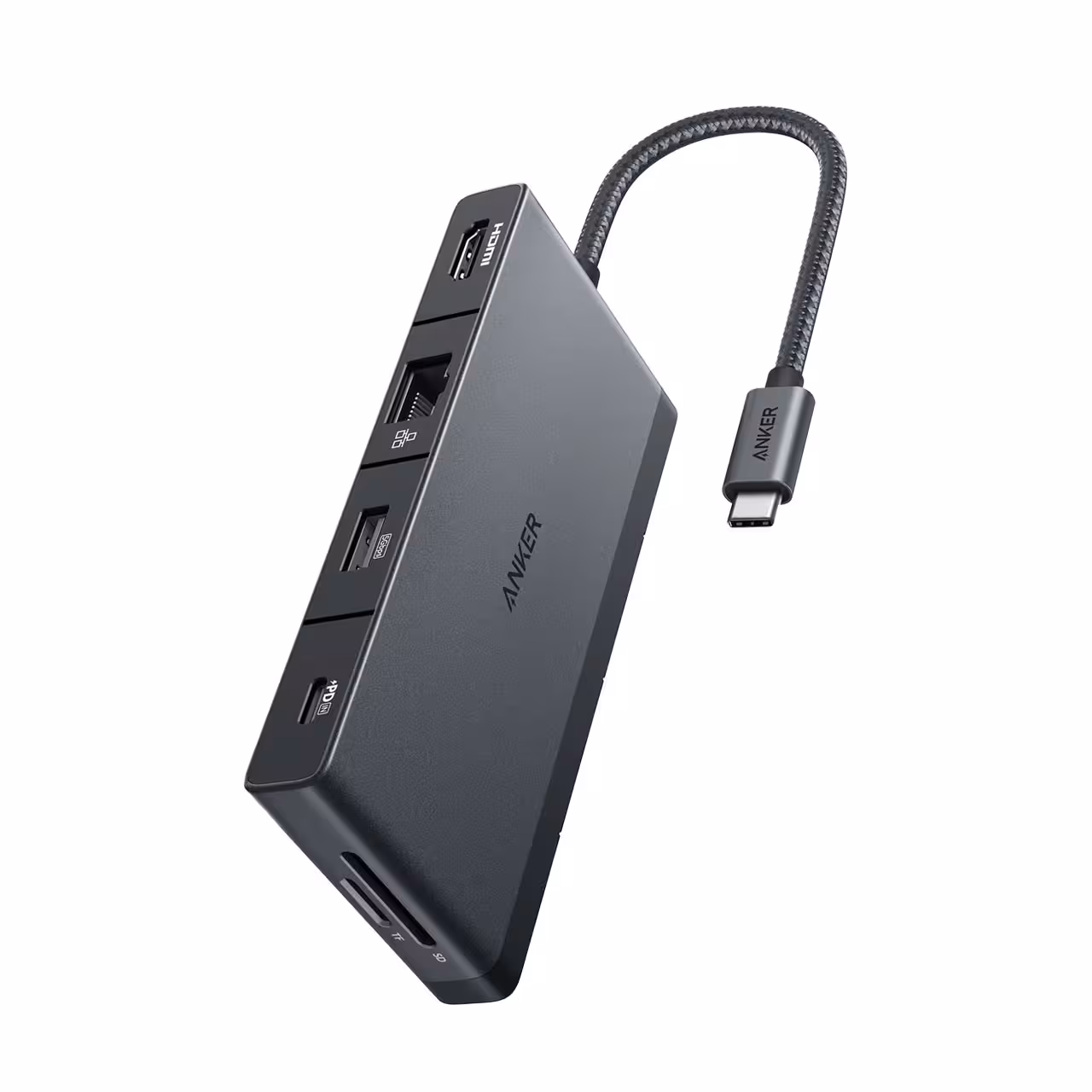 هاب 5 پورت ANKER USB-C مدل A8373 - مشکی