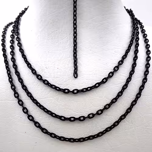 زنجیر دیپلمات مشکی سایز0/8