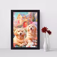 تابلو نوری طرح سگ، مدل puppy dogs، کد 1013
