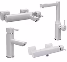 ست شیرالات شودر مدل یونیک/یونیک پلاس شیری کروم