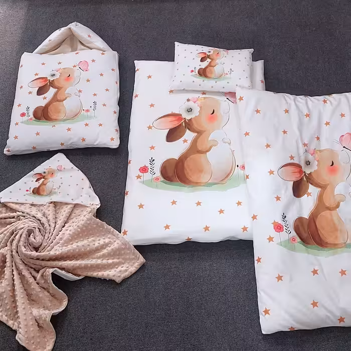 قنداق فرنگی.پتودورپیچ نوزاد و ست دم دستی تشک پتو بالشت سایز دو