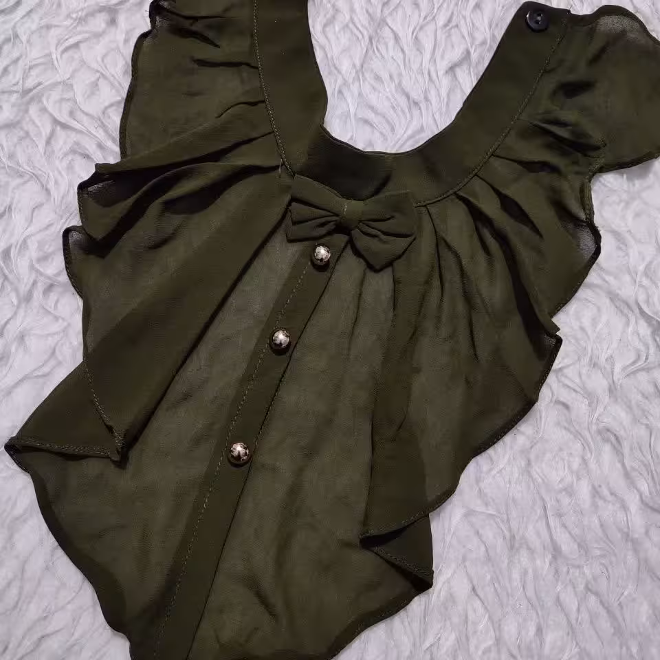 یقه حجاب کرپ حریر