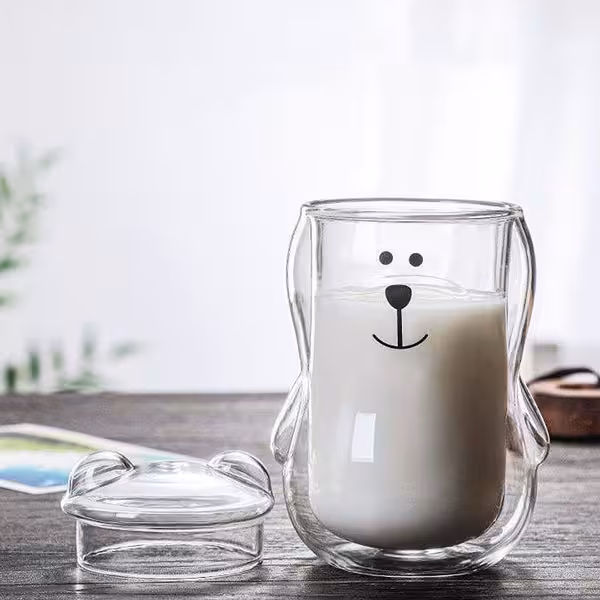 ماگ دوجداره پیرکس طرح خرسی