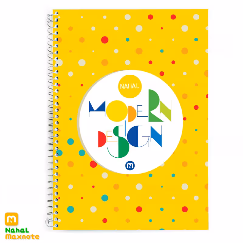 دفتر 80 برگ دو خط سیمی کد 3830.طرح 1