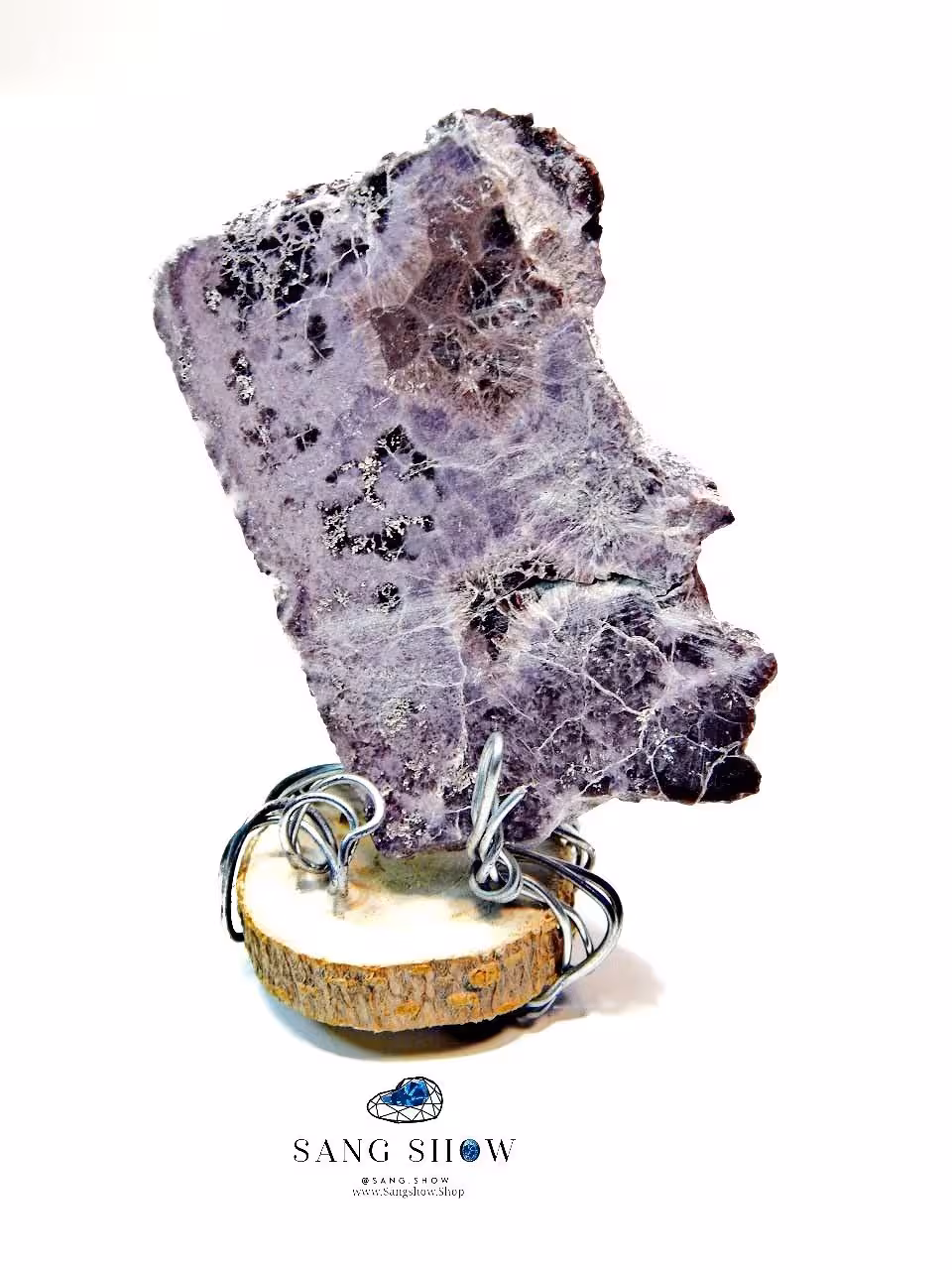 سنگ چاروئیت اسلایس بر پایه ویژه نمونه اصل و معدنی S1464