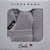 حوله نیم سرویس Linda لوزی طوسی