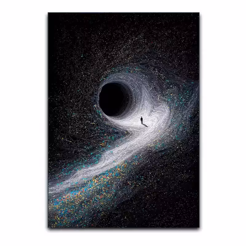 تابلو انتزاعی سیاه‌چاله