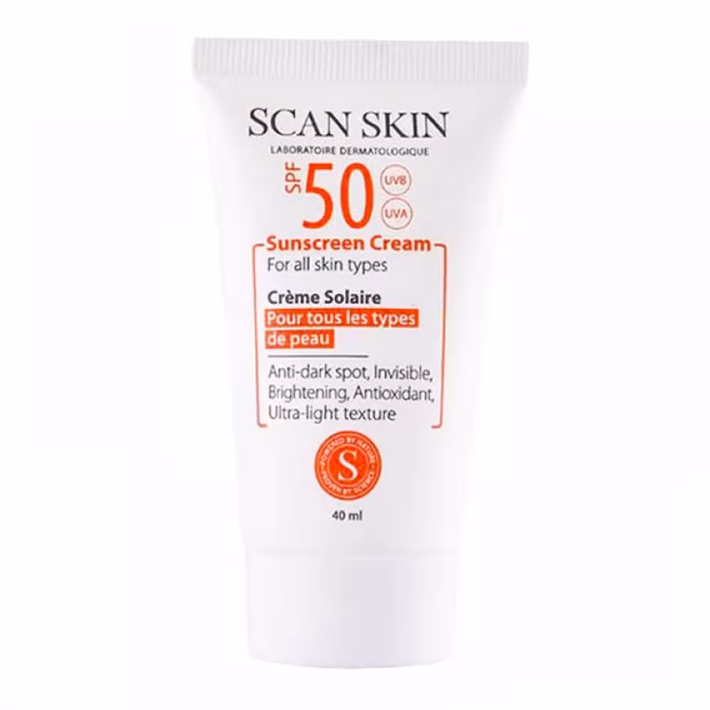 اسکن اسکین کرم ضد آفتاب ضد لک SPF50 مناسب انواع پوست 40 میلی لیتر  - داروکاو