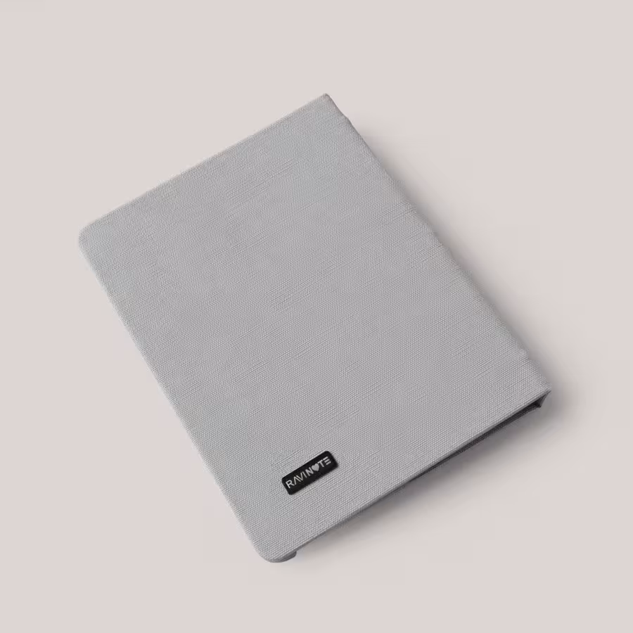 کلاسور 20 حلقه A5 چرم طوسی راوی نوت (RAVINOTE)