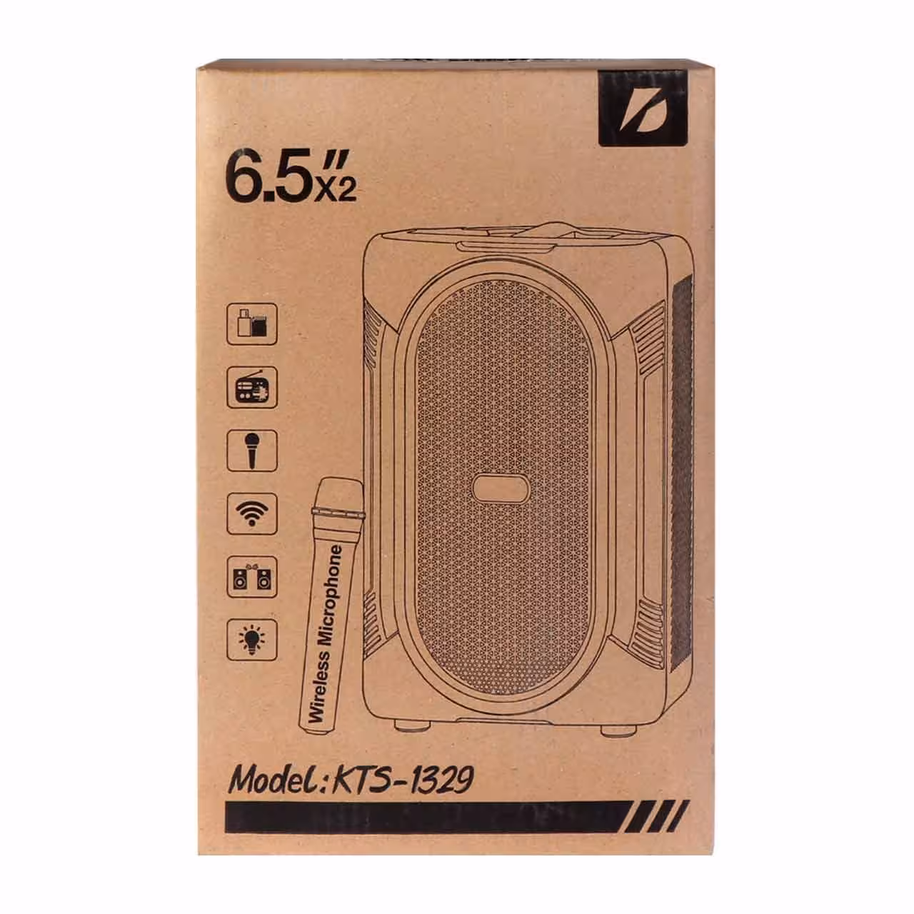 اسپیکر بلوتوثی قابل حمل مدل kts-1329 به همراه میکروفون بلوتوثی