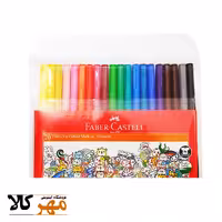 ماژیک 20 رنگ Faber Castell   کیف پلاستیکی آویزدار
