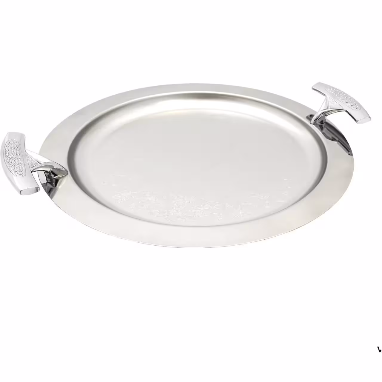 سینی دایره دسته نقره ای Diamond ریور کد 1416