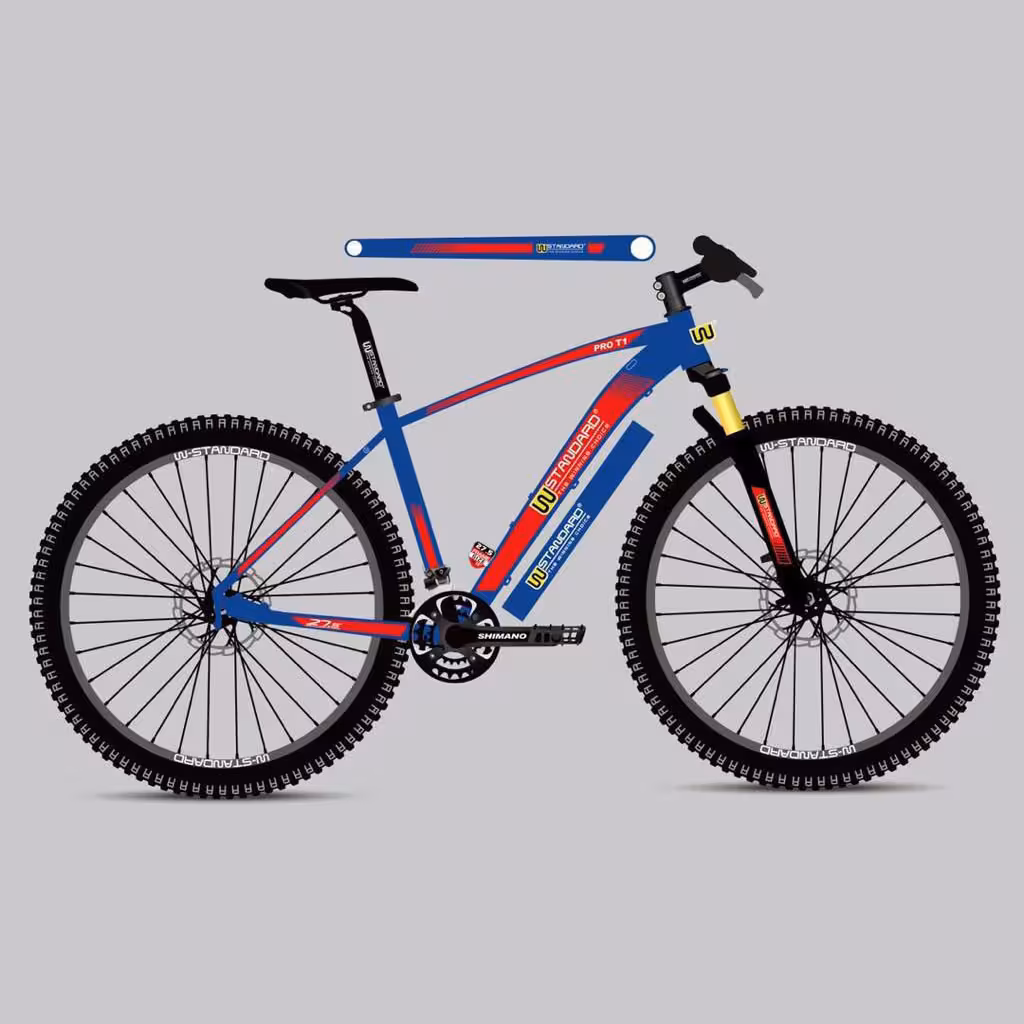 دوچرخه W-STANDARD مدل PRO T1 #18 M 27.5″ قرمز و آبی