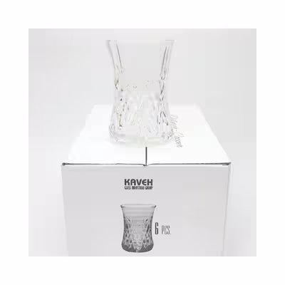 استکان کاوه مدل دیلما کوپر مجموعه 6 عددی