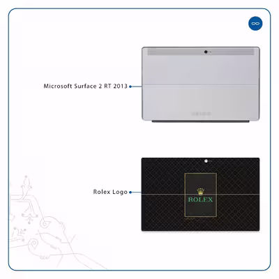 برچسب پوششی ماهوت مدل Rolex-Logo مناسب برای تبلت مایکروسافت Surface 2 RT 2013