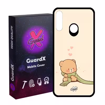 کاور گارد ایکس طرح خرس 1 مدل Glass10488 مناسب برای گوشی موبایل سامسونگ Galaxy A20s