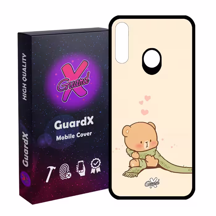 کاور گارد ایکس طرح خرس 1 مدل Glass10488 مناسب برای گوشی موبایل سامسونگ Galaxy A20s