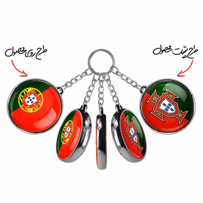 جاکلیدی خندالو طرح تیم ملی پرتقال مدل دوطرفه کد 20012024