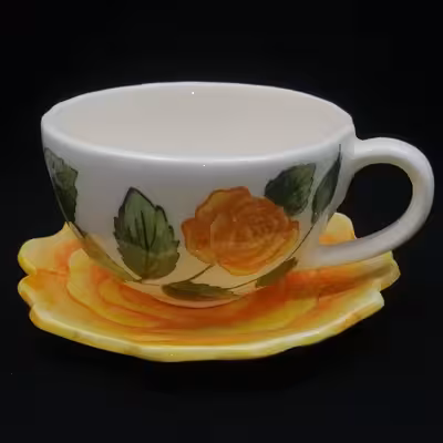  ست فنجان و نعلبکی سرامیکی هیوا مدل گل رز کد 10880984