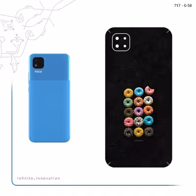 برچسب پوششی ماهوت مدل Doughnut مناسب برای گوشی موبایل شیائومی Poco C3