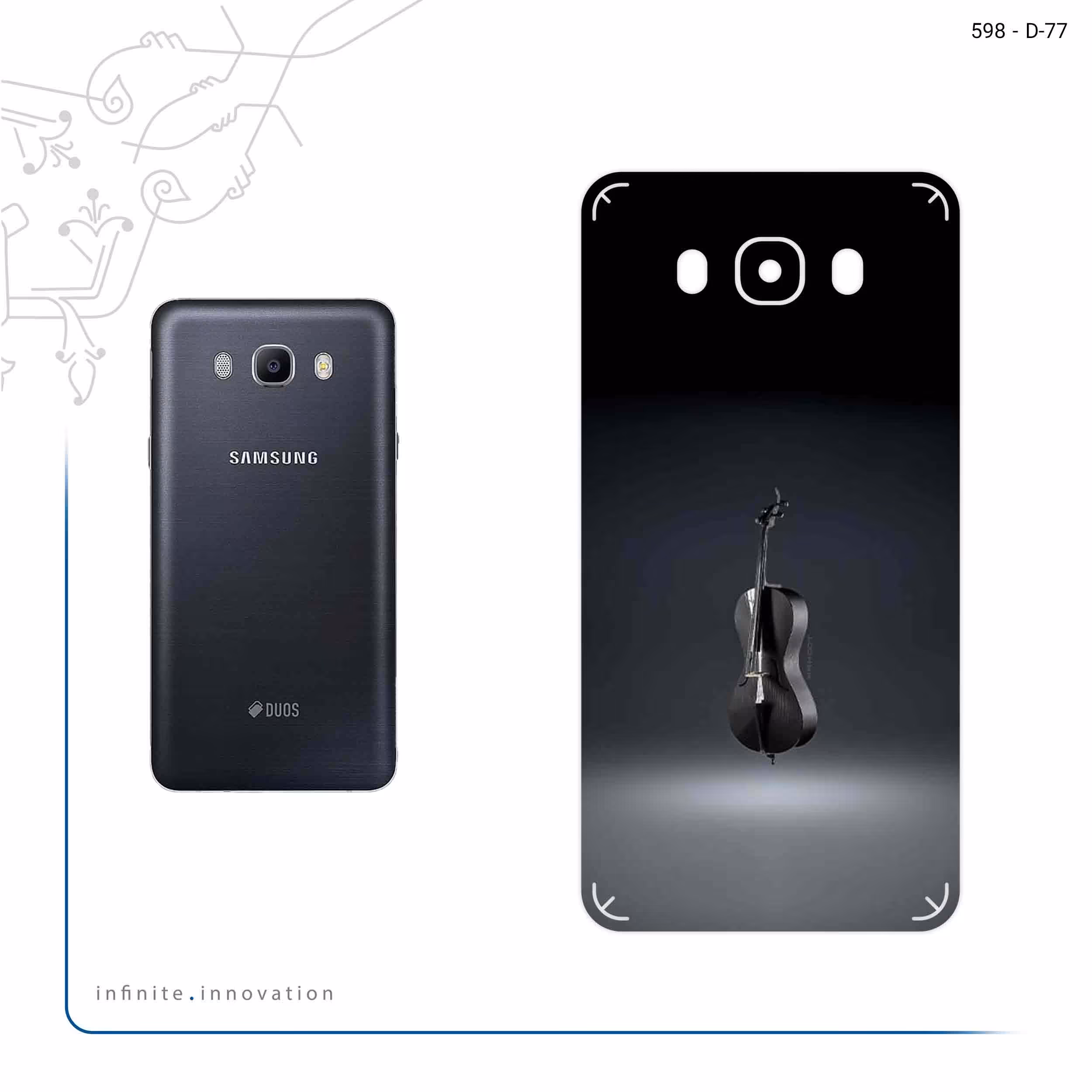 برچسب پوششی ماهوت مدل Cello مناسب برای گوشی موبایل سامسونگ Galaxy J7 2016