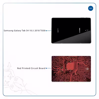 برچسب پوششی ماهوت مدل Red Printed Circuit Board مناسب برای تبلت سامسونگ Galaxy Tab S4 10.5 2018 T830