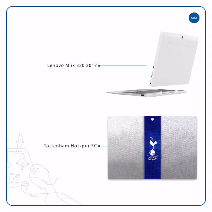 برچسب پوششی ماهوت مدل Tottenham Hotspur FC مناسب برای تبلت لنوو Miix 320 2017