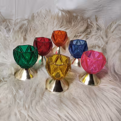 جاشمعی مدل الماسی پایه دار بسته 2 عددی