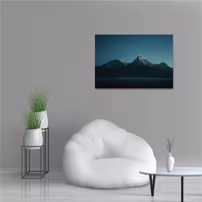 تابلو شاسی طرح کوهستان در شب تاریک Mountains in Dark Night مدل NV0837