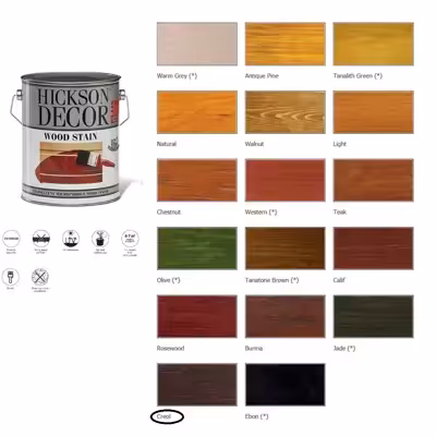 رنگ چوب و ترموود قهوه ای سوخته هیکسون دکور مدل CR.plus حجم 2.5 لیتر