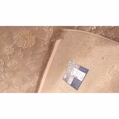 فرش ماشینی زمرد مشهد طرح کهنه نما مدل AN007 زمینه بژ 