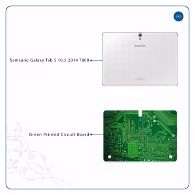 برچسب پوششی ماهوت مدل Green Printed Circuit Board مناسب برای تبلت سامسونگ Galaxy Tab S 10.5 2014 T800