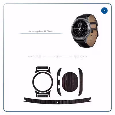 برچسب ماهوت طرح Burned_Wood مناسب برای ساعت هوشمند سامسونگ Galaxy Gear S2 Classic
