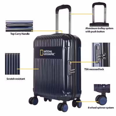 مجموعه سه عددی چمدان نشنال جئوگرافیک مدل TRANSIT کد 700503